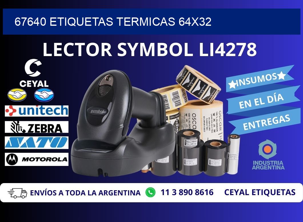 67640 etiquetas termicas 64x32