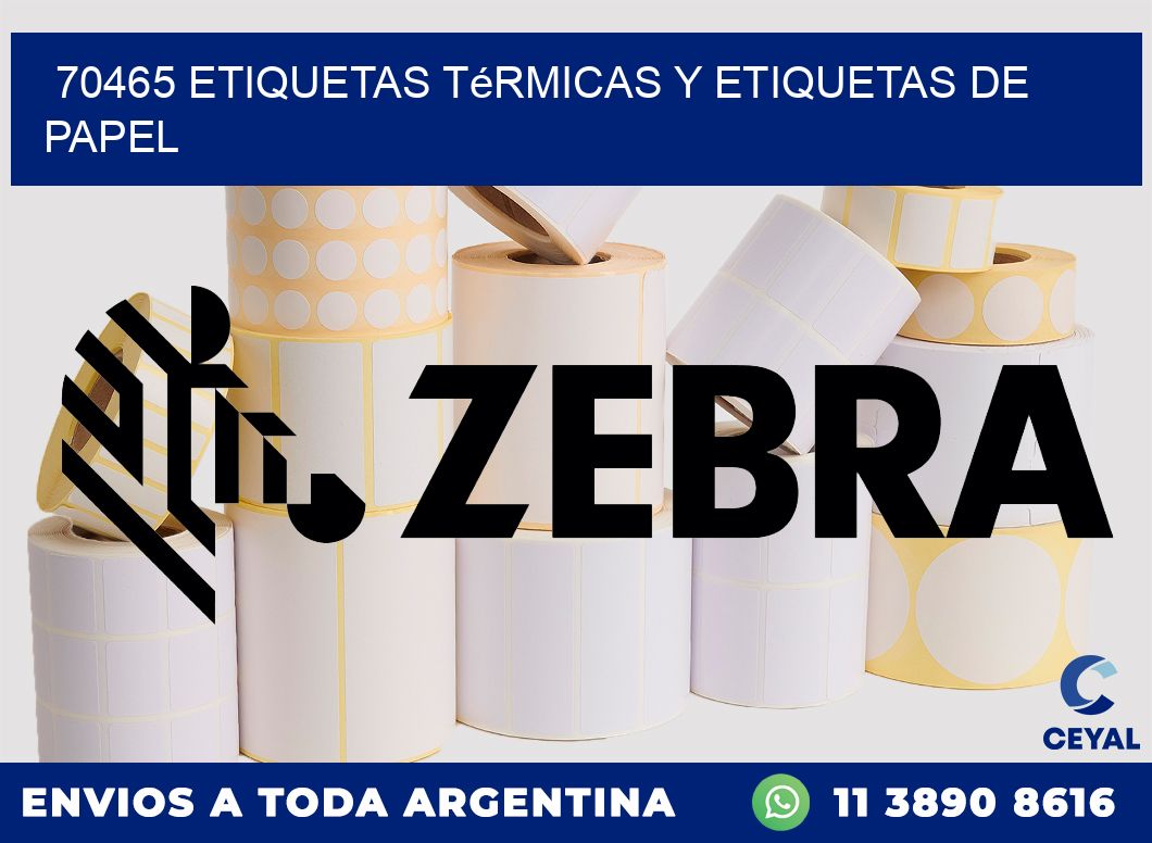 70465 etiquetas térmicas y etiquetas de papel