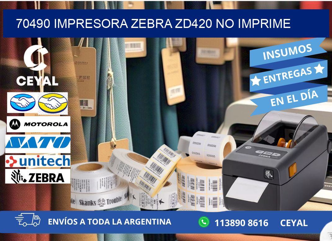 70490 Impresora Zebra ZD420 no imprime