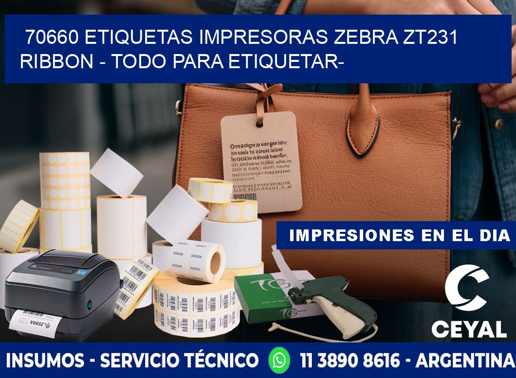 70660 etiquetas impresoras zebra zt231 ribbon - Todo para Etiquetar-