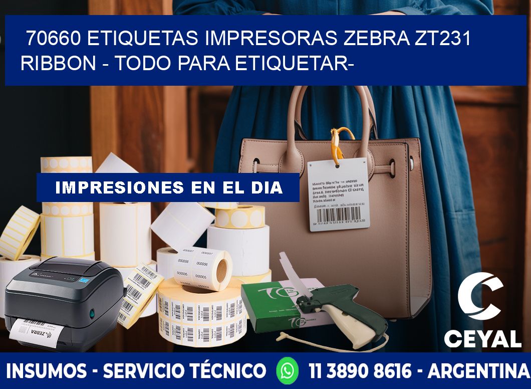70660 etiquetas impresoras zebra zt231 ribbon - Todo para Etiquetar-