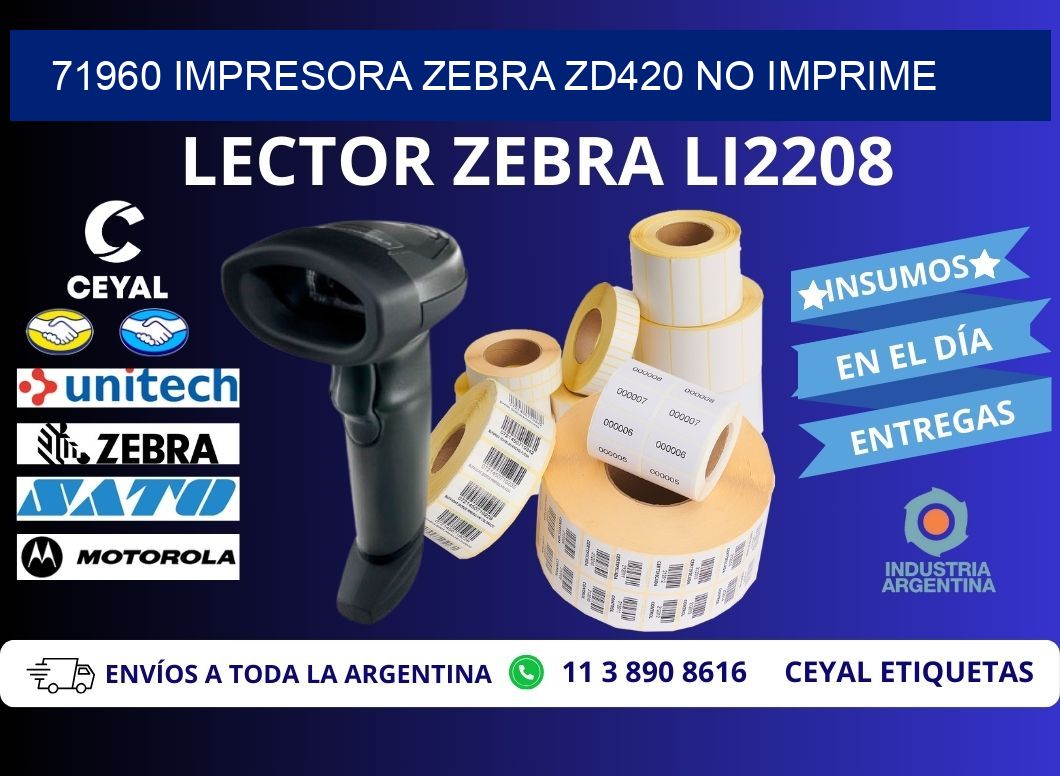 71960 Impresora Zebra ZD420 no imprime