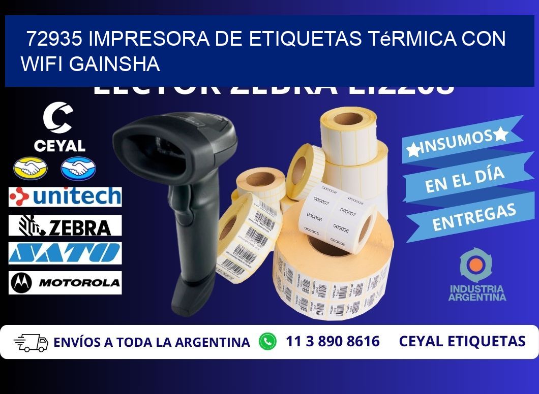 72935 impresora de etiquetas térmica con wifi GAINSHA