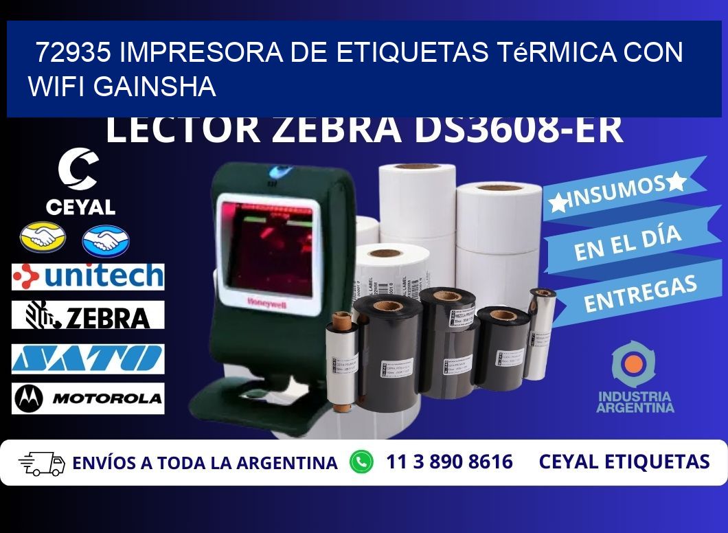 72935 impresora de etiquetas térmica con wifi GAINSHA