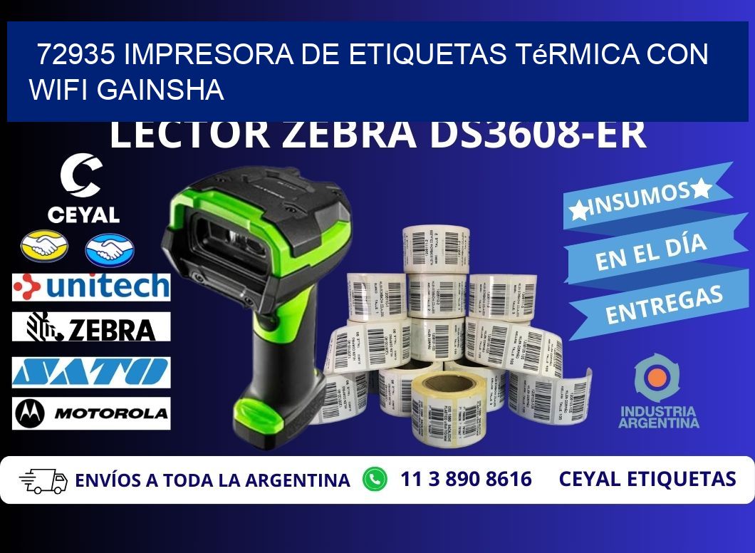 72935 impresora de etiquetas térmica con wifi GAINSHA