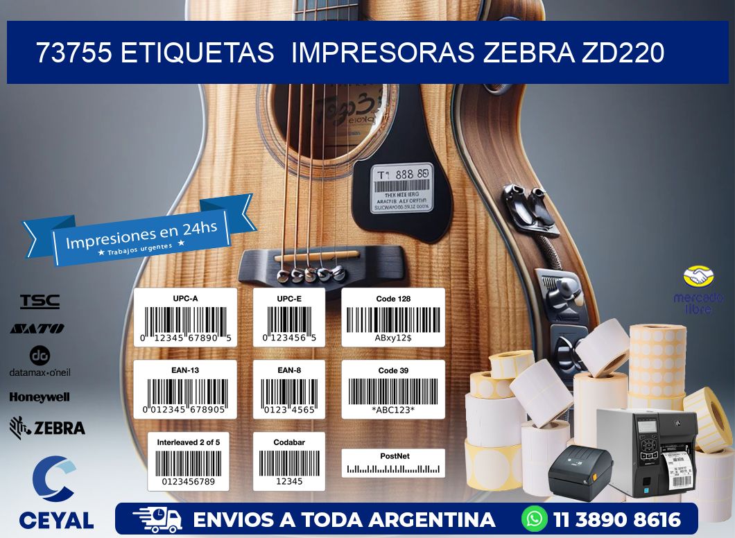 73755 etiquetas  impresoras zebra zd220