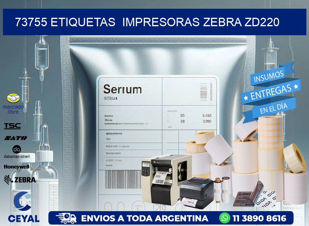 73755 etiquetas  impresoras zebra zd220