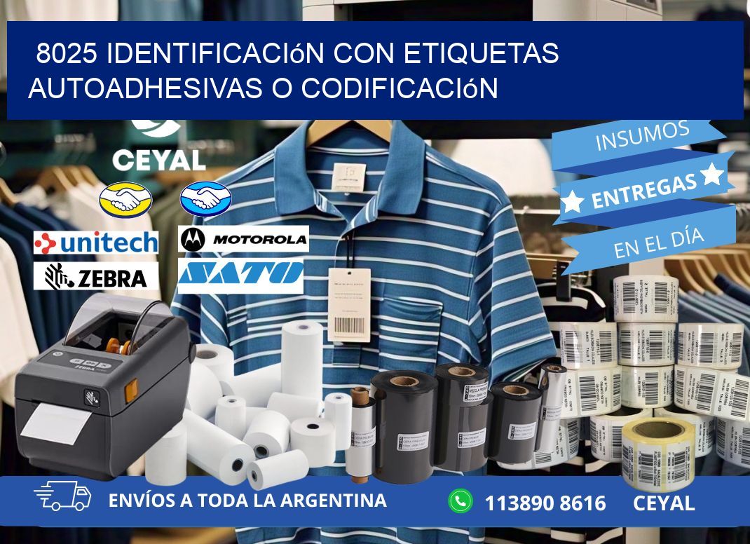 8025 identificación con etiquetas autoadhesivas o codificación