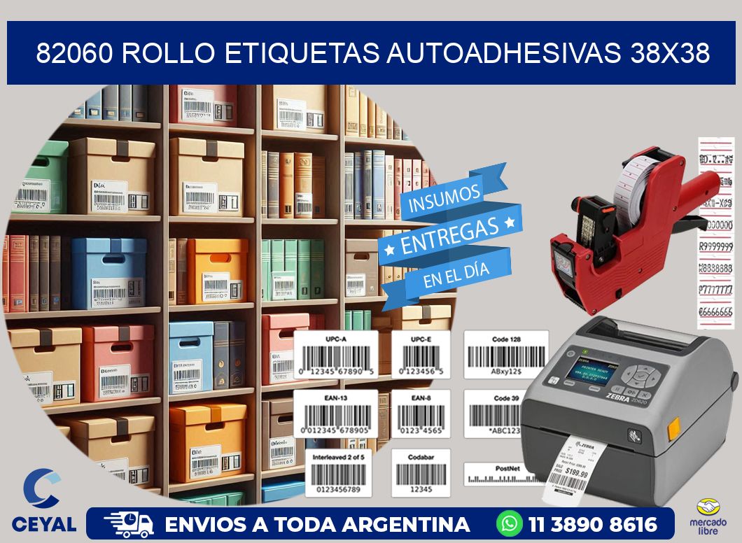 82060 Rollo Etiquetas autoadhesivas 38x38