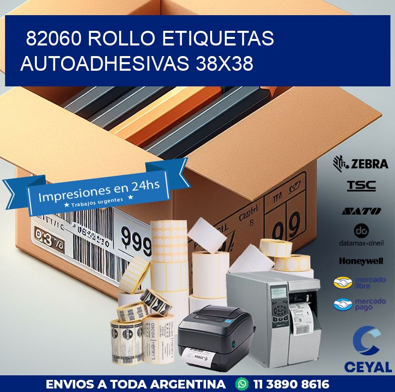 82060 Rollo Etiquetas autoadhesivas 38x38