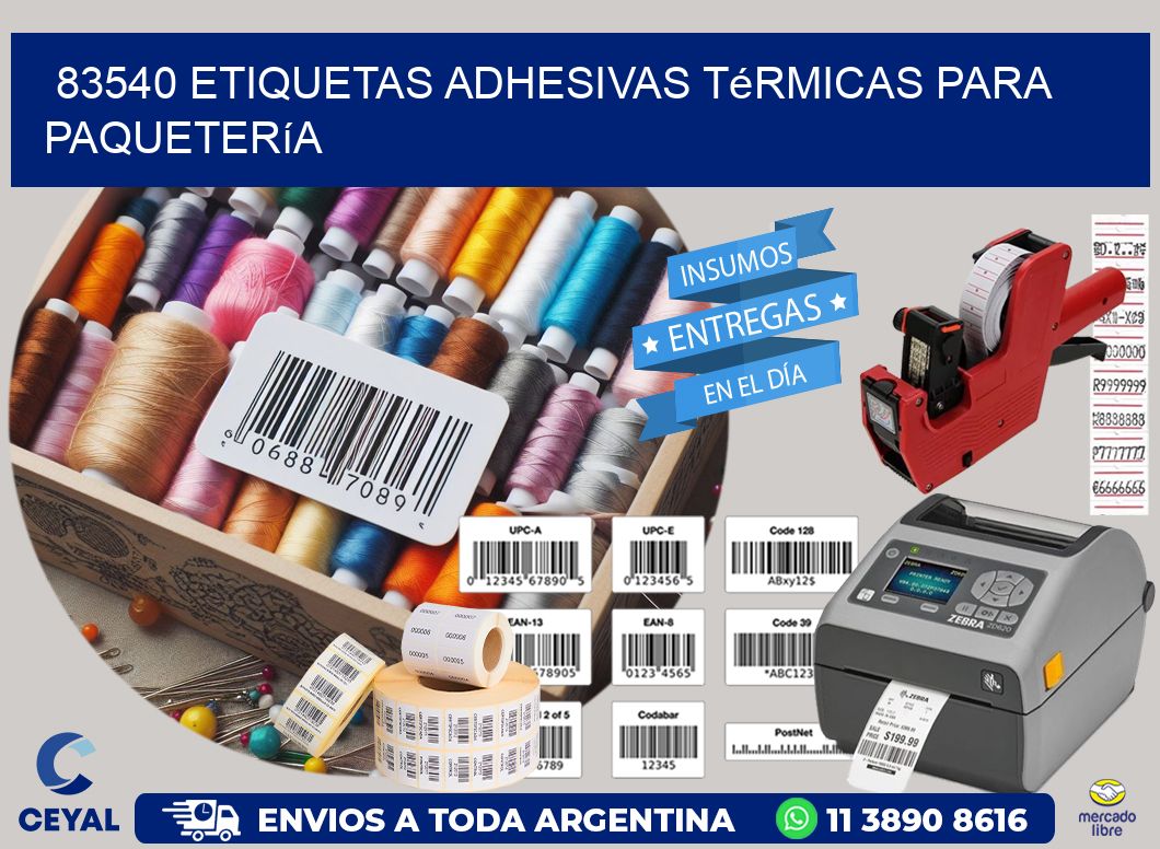 83540 etiquetas adhesivas térmicas para paquetería