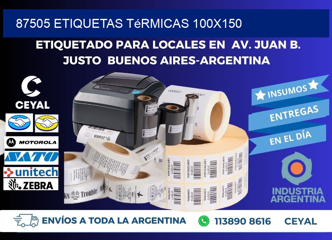 87505 etiquetas térmicas 100x150