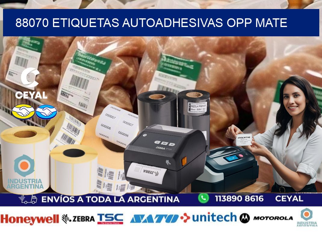 88070 etiquetas autoadhesivas Opp Mate