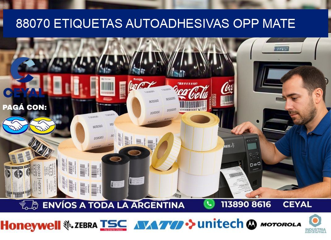 88070 etiquetas autoadhesivas Opp Mate