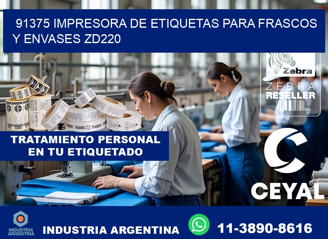 91375 impresora de etiquetas para frascos y envases ZD220