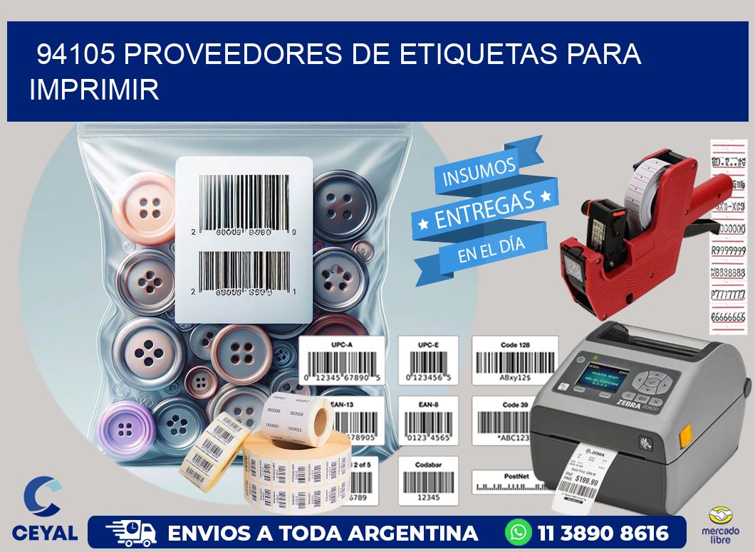 94105 proveedores de etiquetas para imprimir