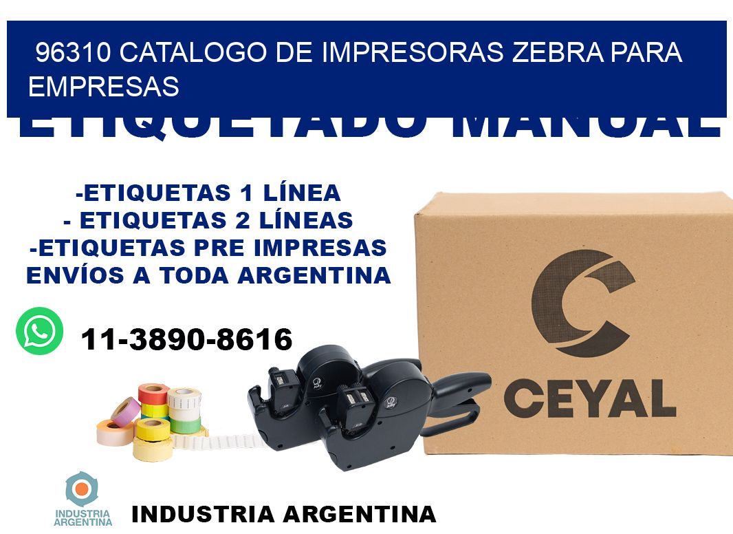 96310 catalogo de impresoras zebra para empresas