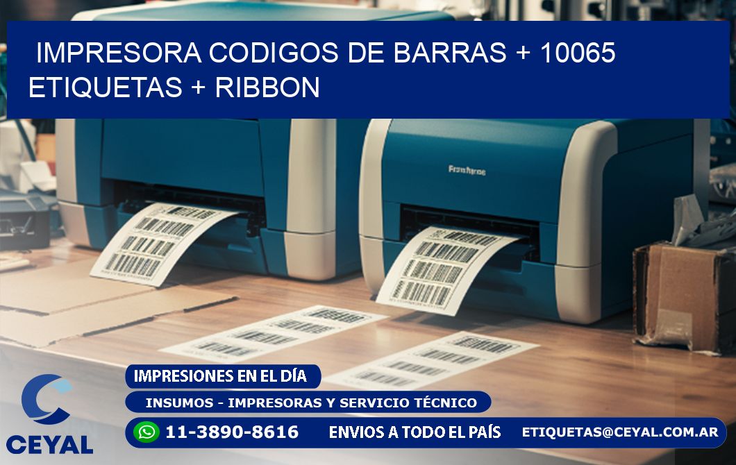 impresora codigos de barras + 10065 etiquetas + ribbon