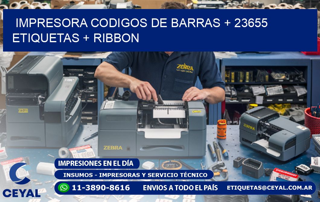 impresora codigos de barras + 23655 etiquetas + ribbon