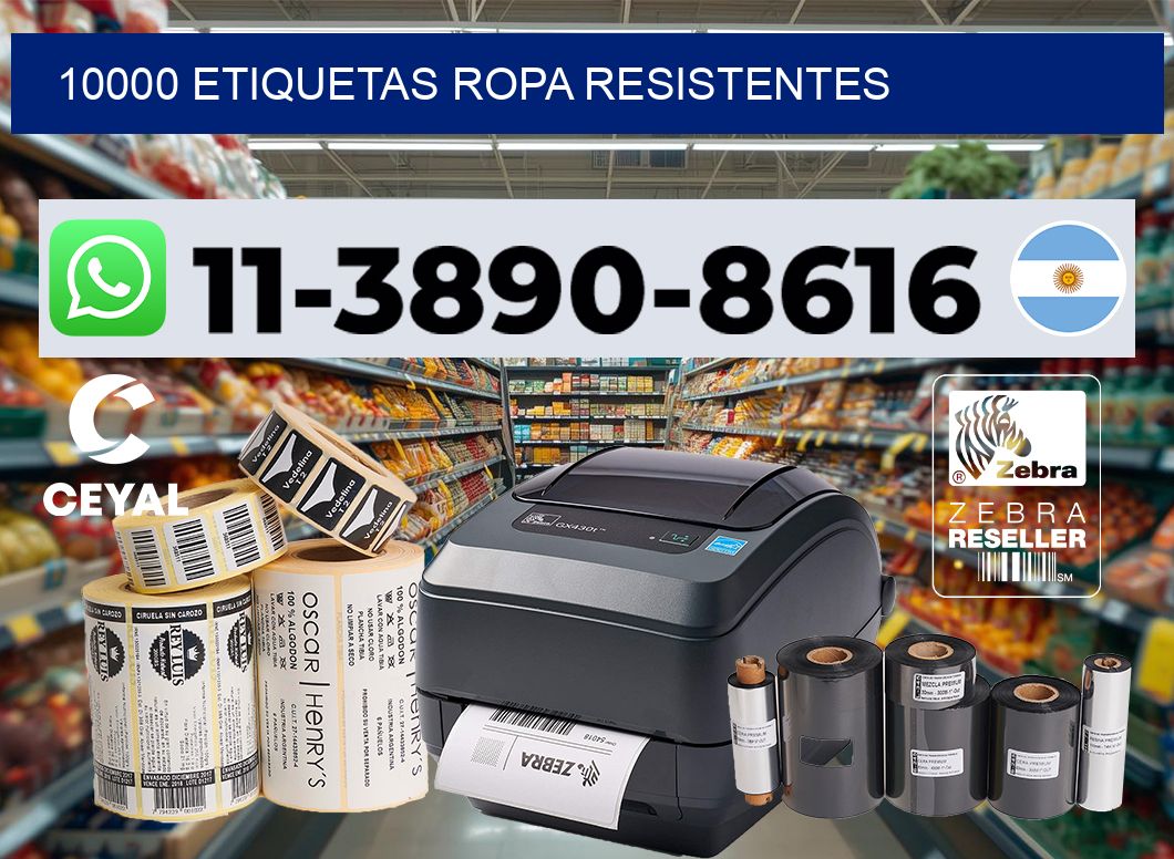10000 Etiquetas ropa resistentes