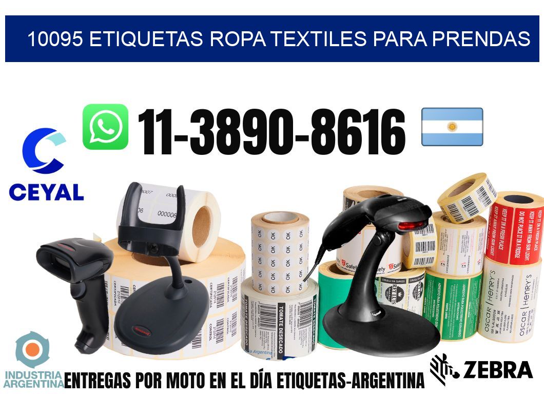 10095 Etiquetas ropa textiles para prendas