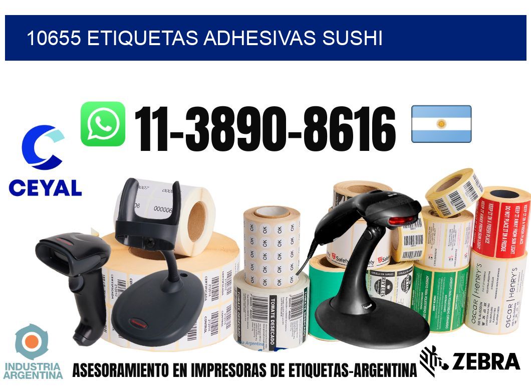 10655 etiquetas adhesivas sushi