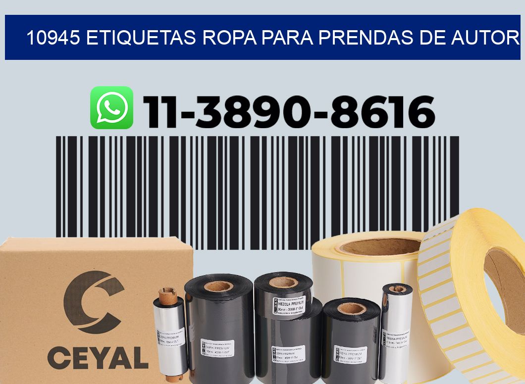 10945 Etiquetas ropa para prendas de autor