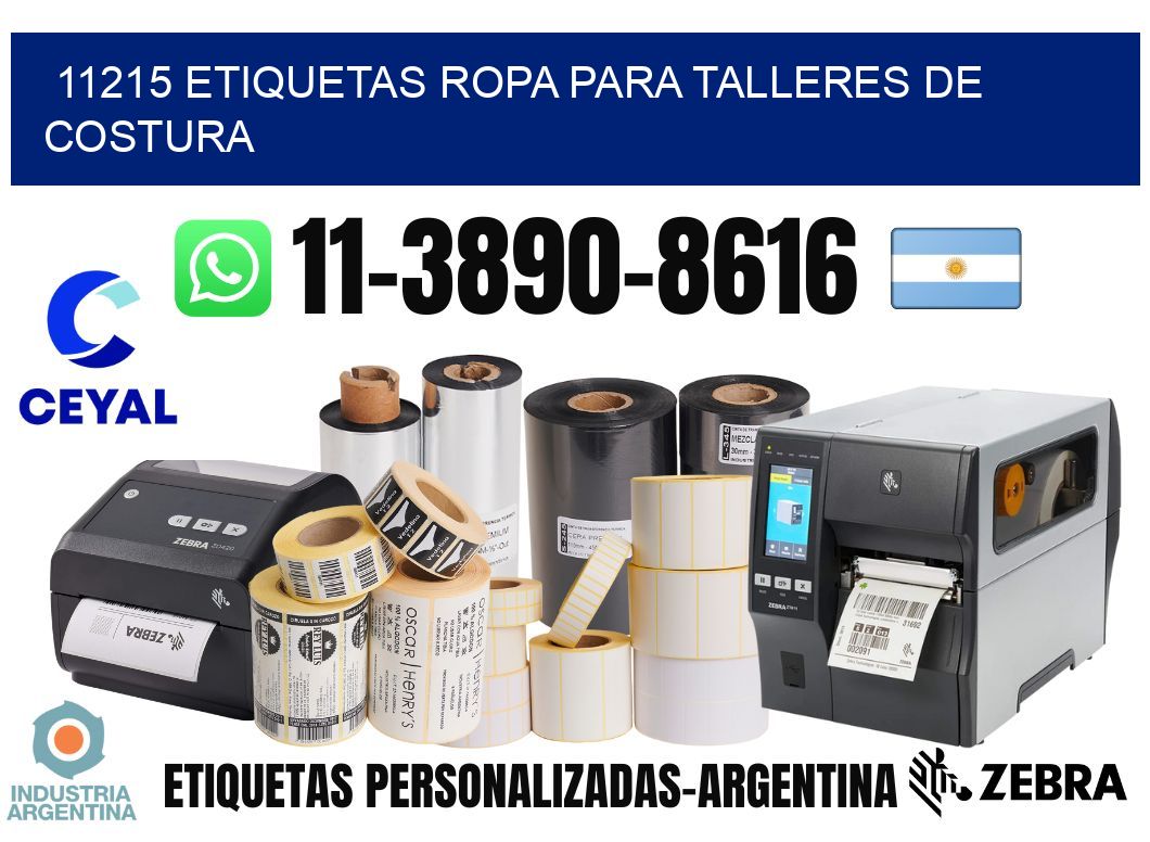 11215 Etiquetas ropa para talleres de costura