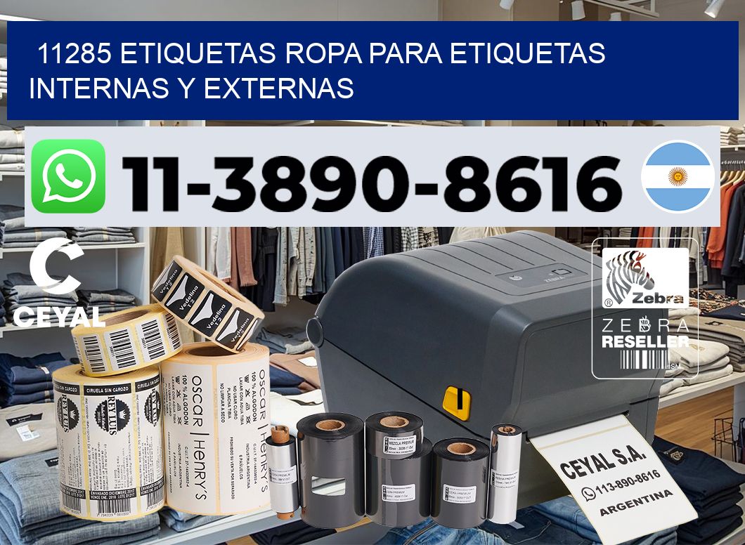 11285 Etiquetas ropa para etiquetas internas y externas