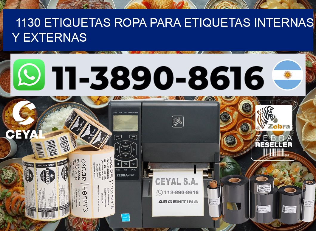 1130 Etiquetas ropa para etiquetas internas y externas