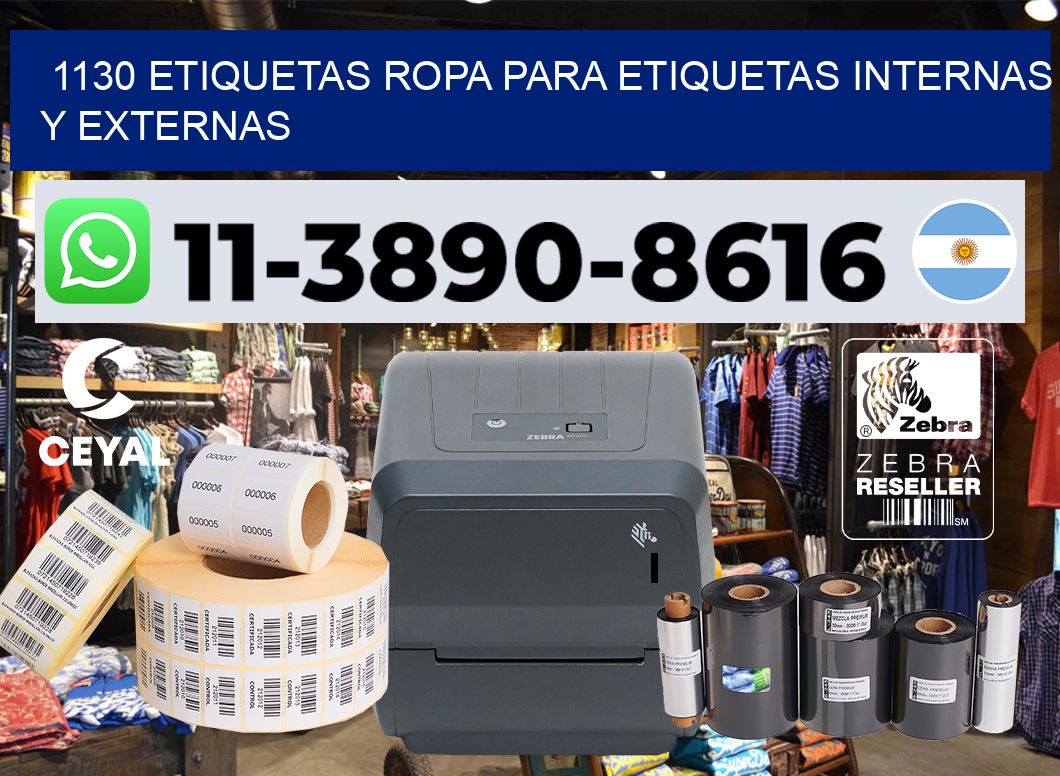 1130 Etiquetas ropa para etiquetas internas y externas