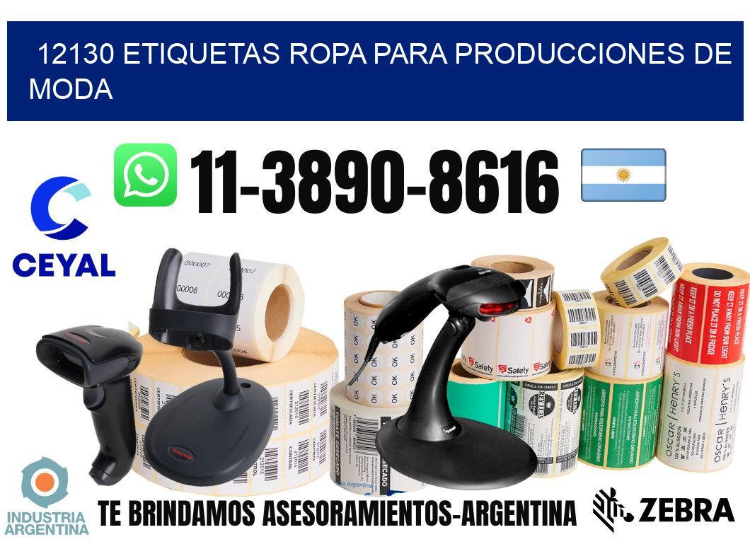12130 Etiquetas ropa para producciones de moda