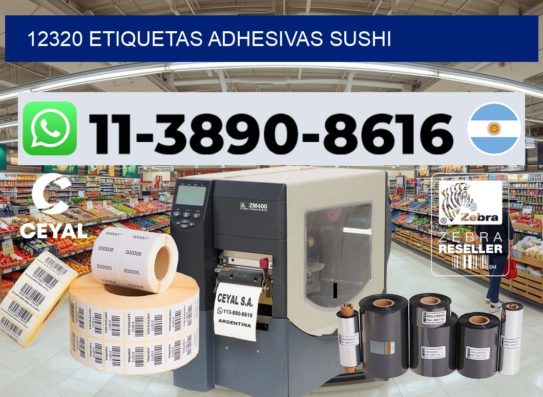 12320 etiquetas adhesivas sushi