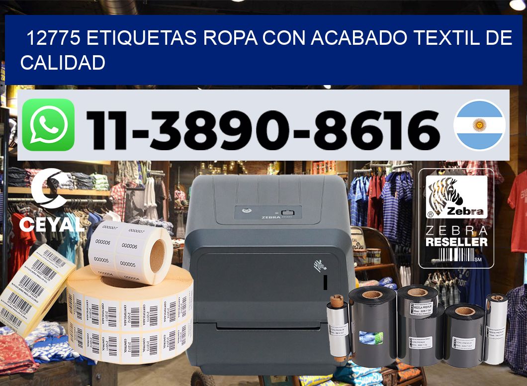 12775 Etiquetas ropa con acabado textil de calidad