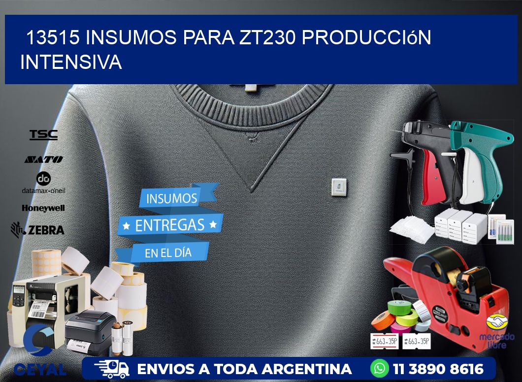 13515 insumos para zt230 producción intensiva