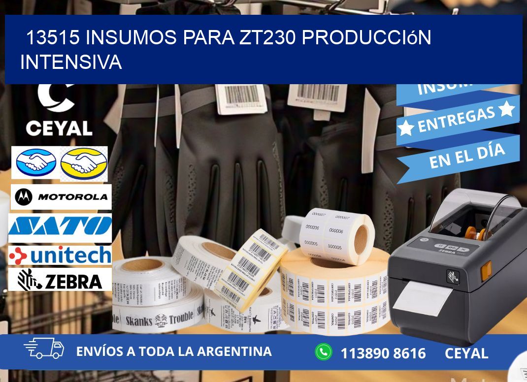 13515 insumos para zt230 producción intensiva