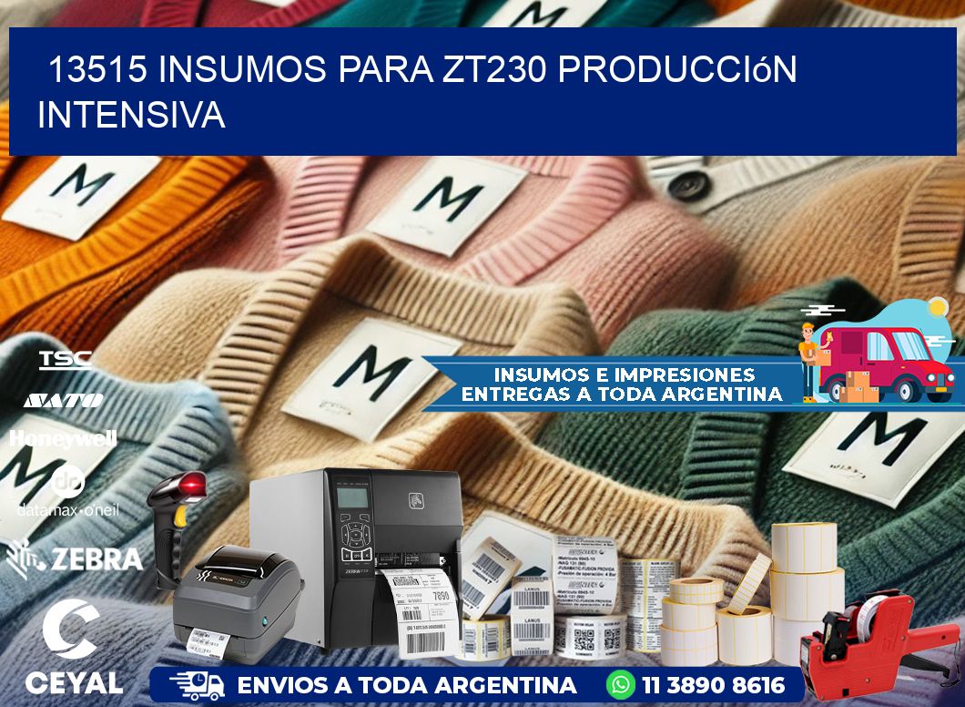 13515 insumos para zt230 producción intensiva