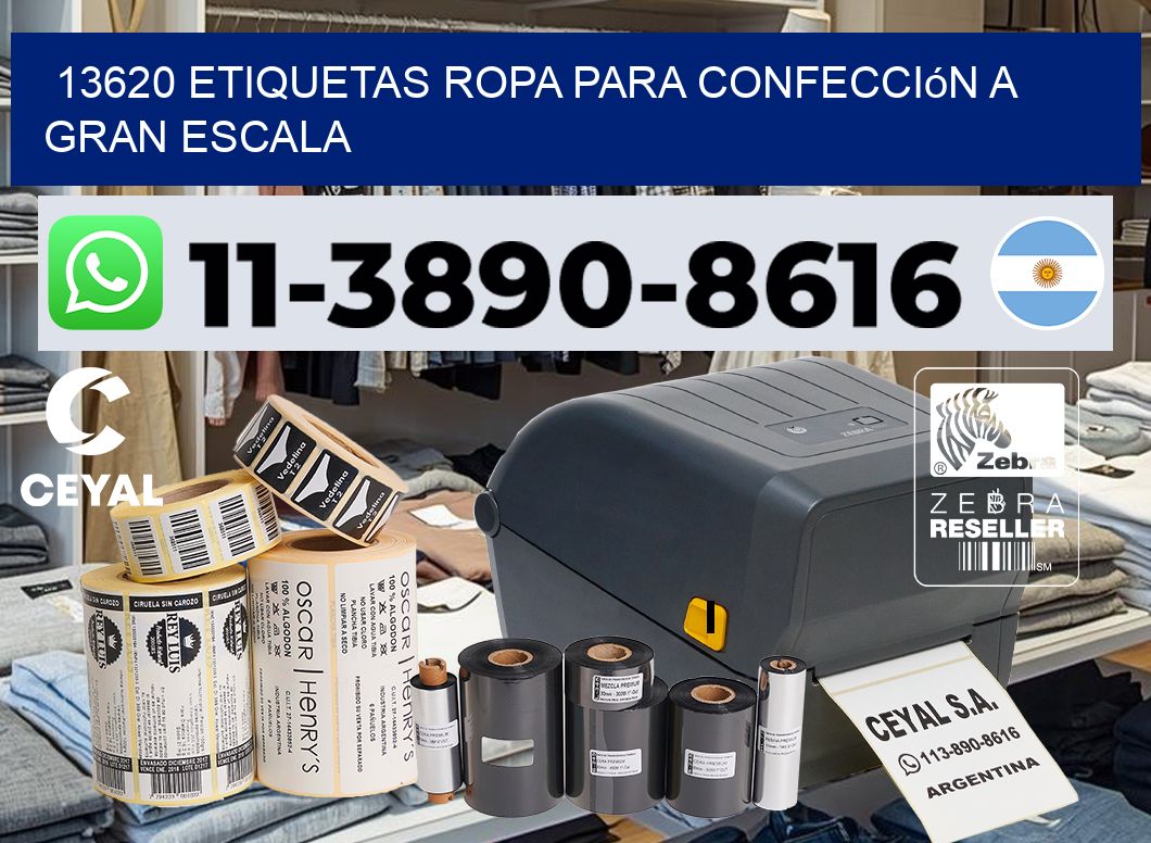 13620 Etiquetas ropa para confección a gran escala