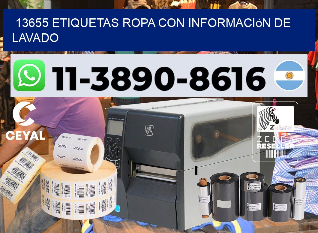 13655 Etiquetas ropa con información de lavado