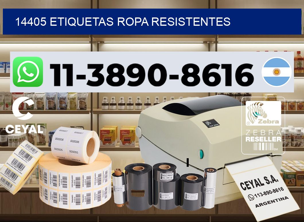 14405 Etiquetas ropa resistentes