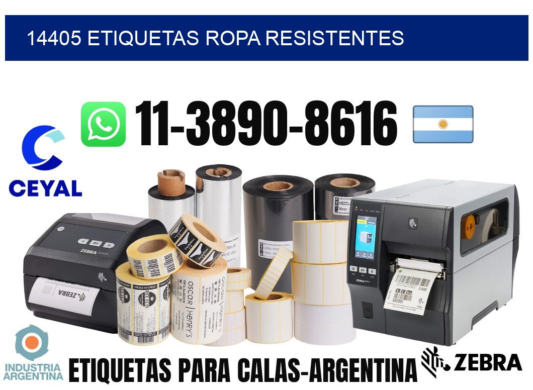 14405 Etiquetas ropa resistentes