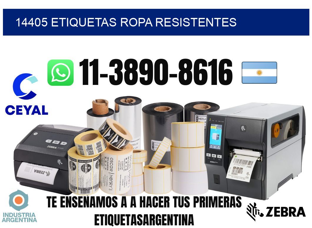 14405 Etiquetas ropa resistentes