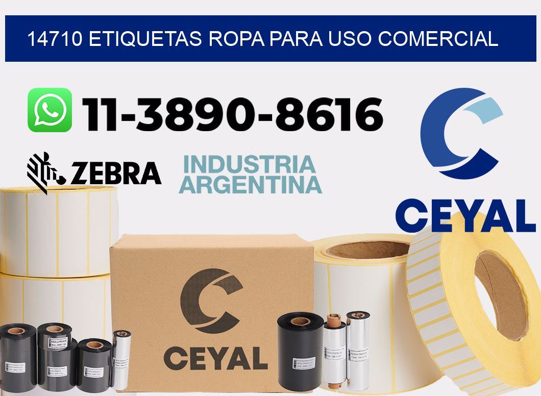 14710 Etiquetas ropa para uso comercial