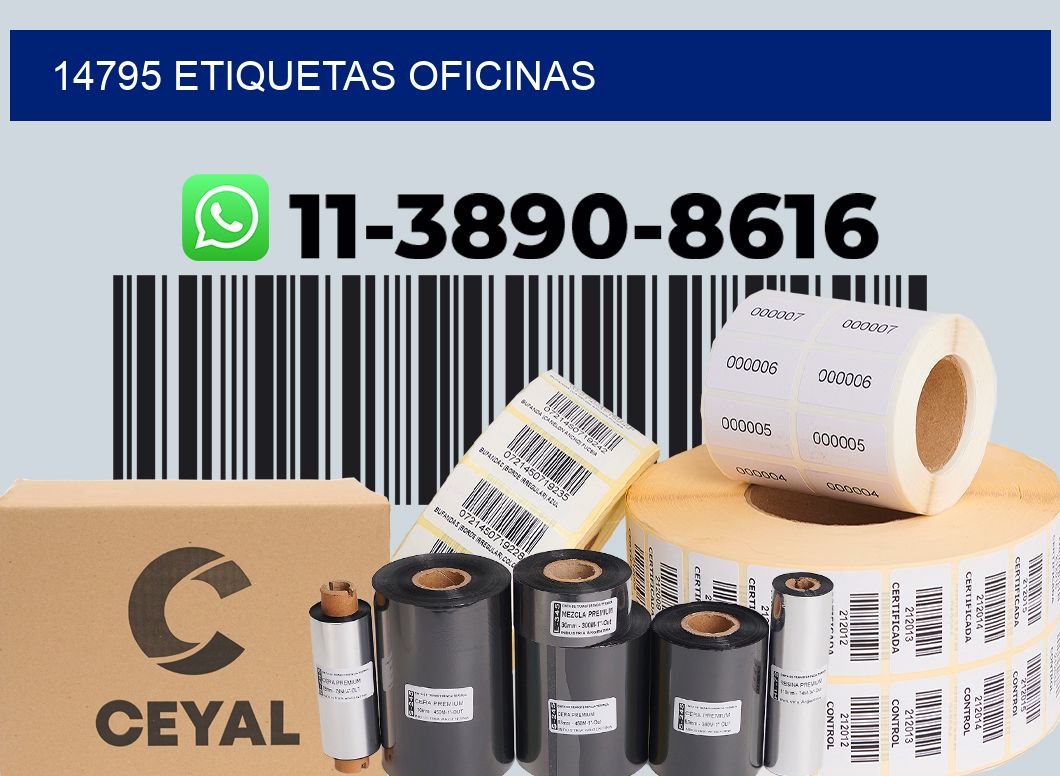 14795 etiquetas oficinas