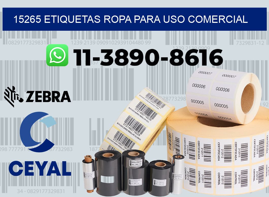 15265 Etiquetas ropa para uso comercial