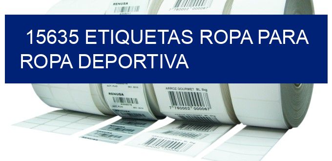 15635 Etiquetas ropa para ropa deportiva
