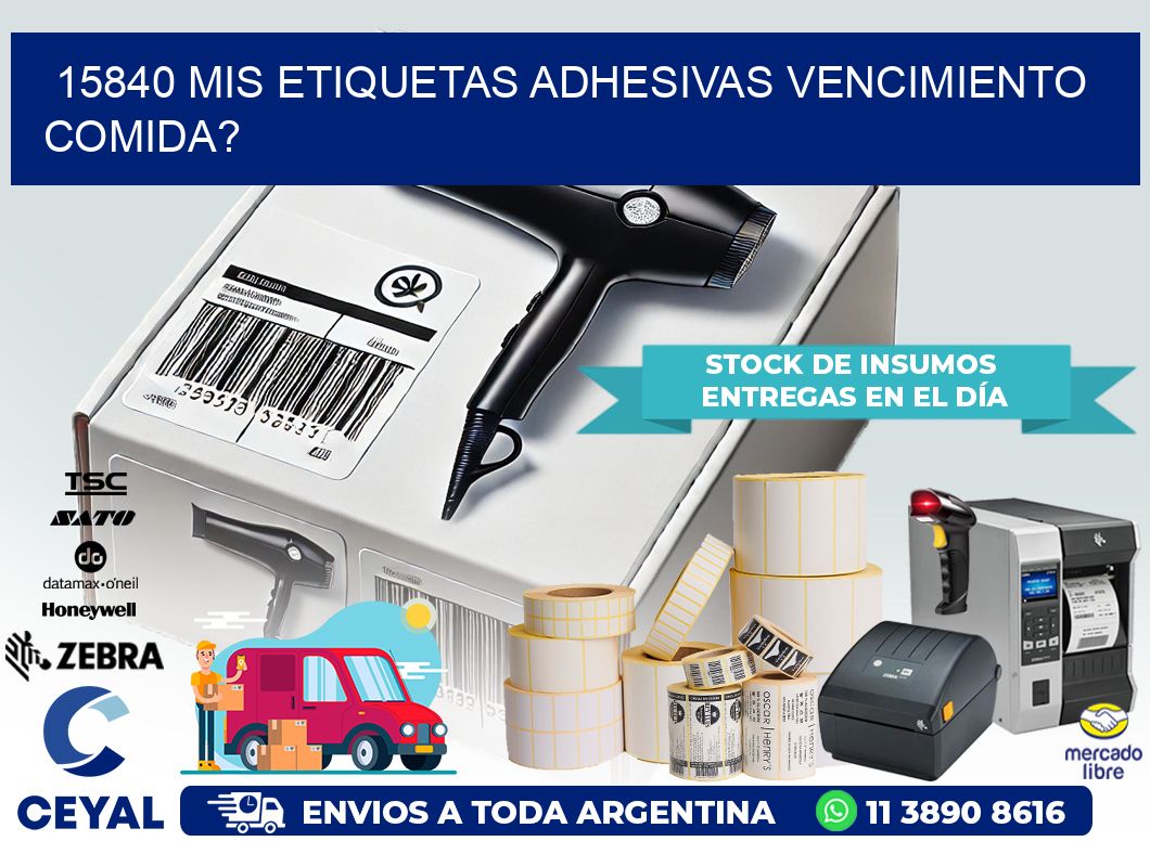 15840 mis etiquetas adhesivas vencimiento comida?