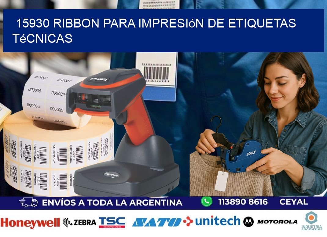 15930 ribbon para impresión de etiquetas técnicas
