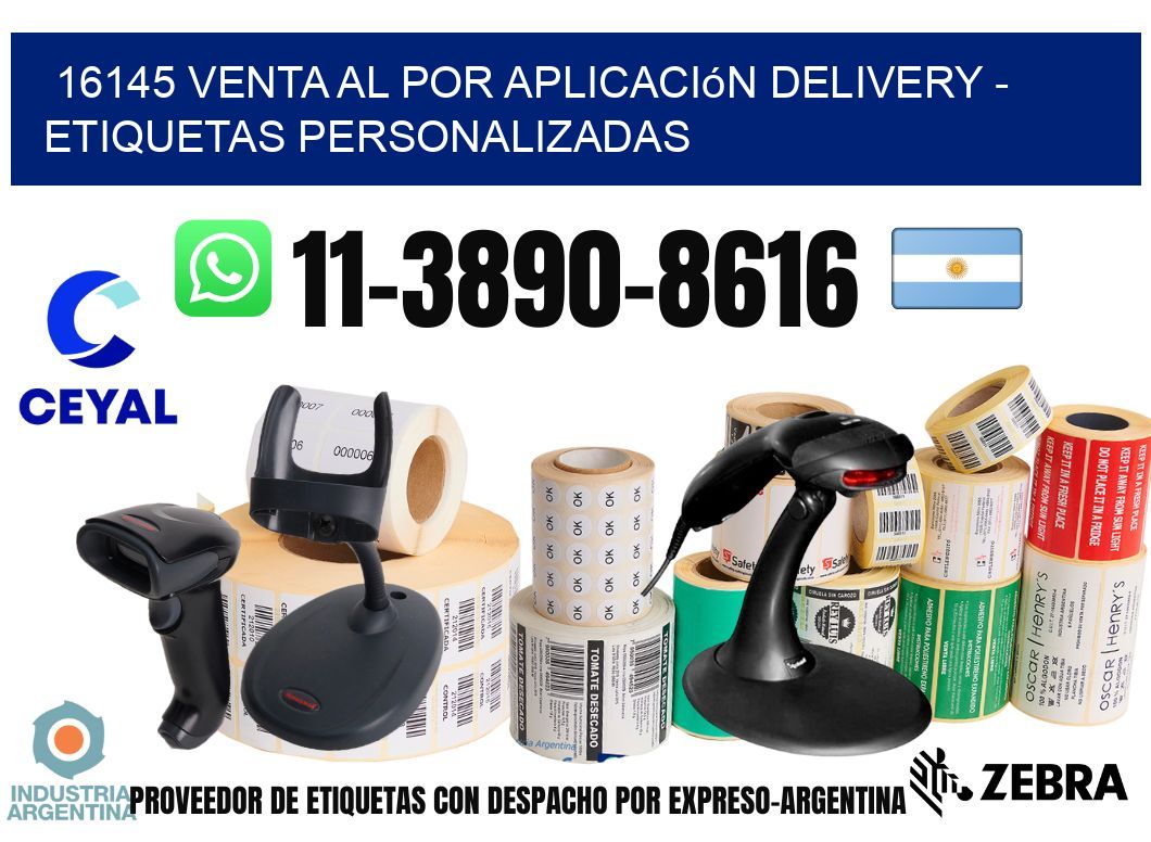 16145 Venta al Por Aplicación delivery - Etiquetas Personalizadas