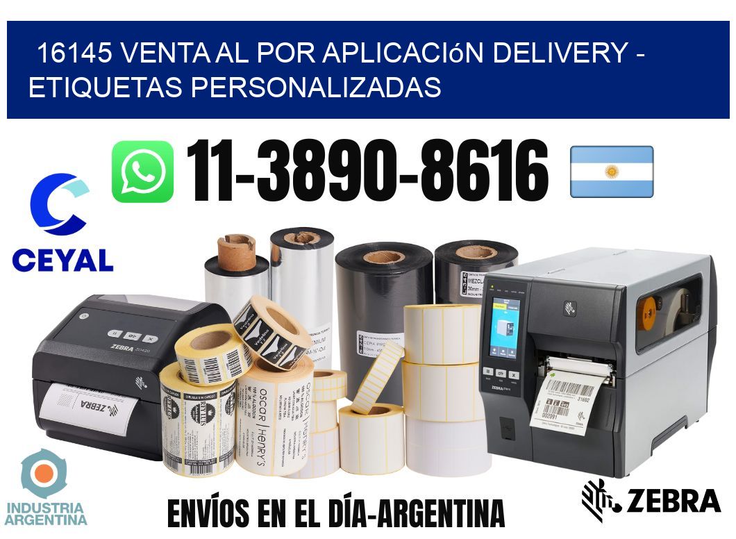 16145 Venta al Por Aplicación delivery - Etiquetas Personalizadas